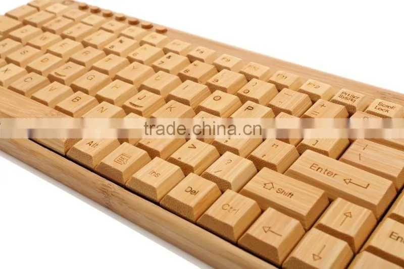 2016 new Bluetooth wireless bamboo keyboard and mouse / smart tv with wireless mouse and keyboard/ wireless