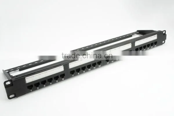 Taiwan Manufacturer 24-Port 110 and LSA+ IDC Unshielded Modular Patch Panel