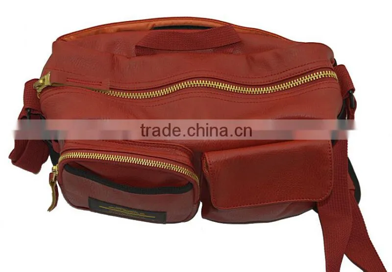 2015 PU leather messenger bag with Iphone case