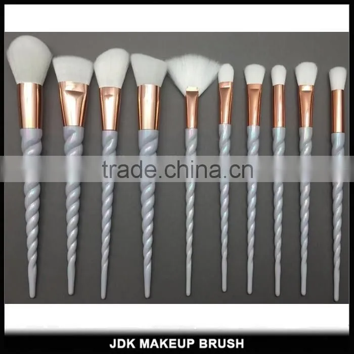 Beauty cosmetic brush set of 10 Customize Unicorn shape makeup brushes