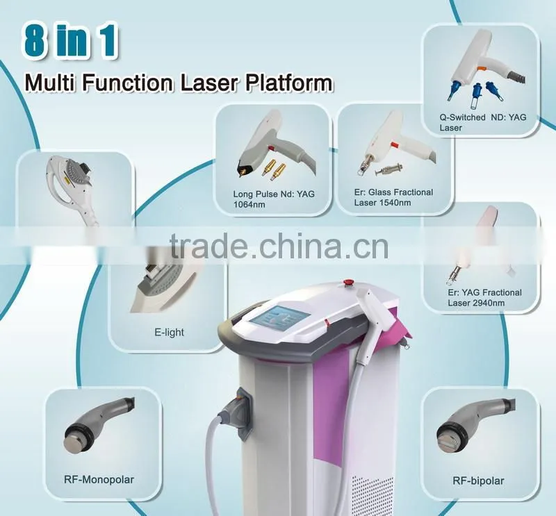 multifunction laser beauty machine 8 in 1 e-light ipl rf nd yag laser multifunction machine