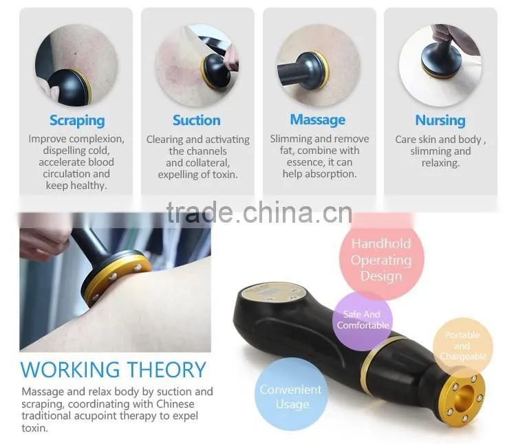 3 in 1 function body massage digital meotherapy scrap machine