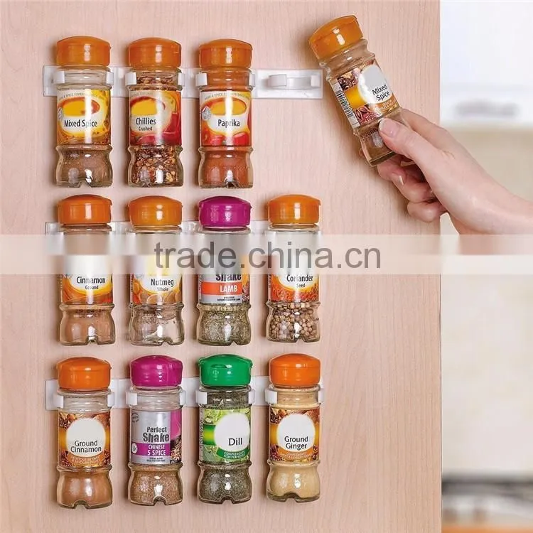 5 PCS/LOT Kitchen Rack Plastic Wall Spice Storage Rack