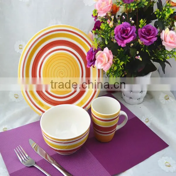 2017 hand painted stoneware ,stoneware dinnerware,stoneware plate dinner set