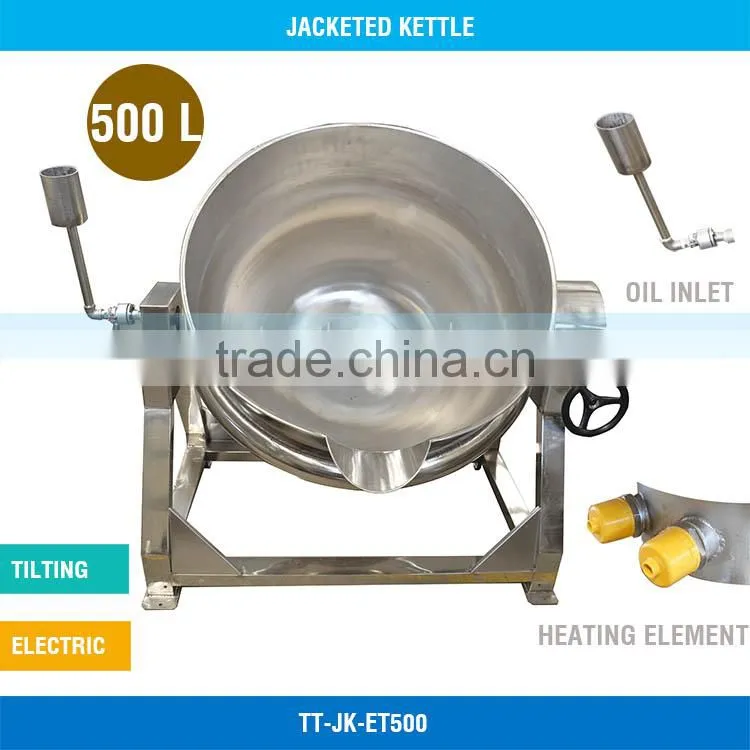 Electrical Oil Jacket Pot - 500 L, Electric, Tiltable, Without Agitator, TT-JK-ET500