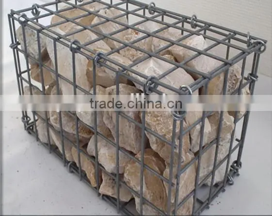 1mX0.5mX0.5m Galfan hot-dipped galvanized welded stone gabion basket retaining wall for parking area