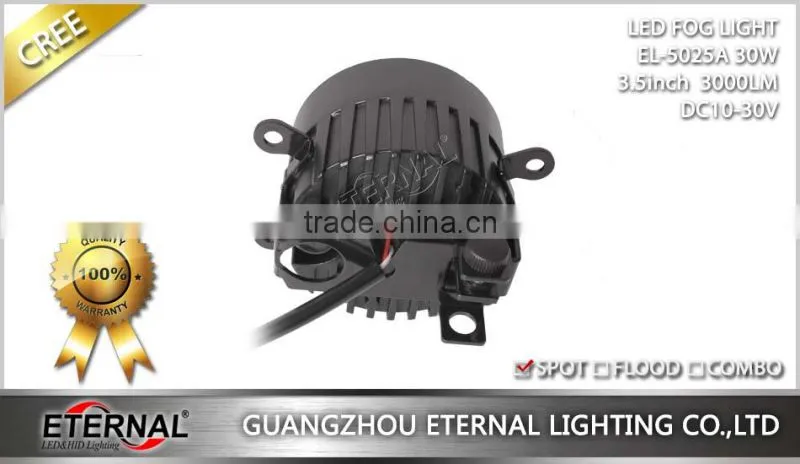 3.5in 30W Jeep Wrangler rubicon universal led fog light 4x4 offroad truck trailer vehicles work led driving lamp