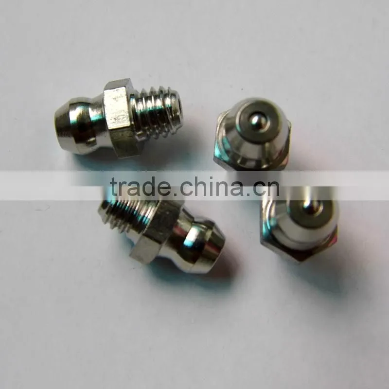 clear zinc good quality steel grease nipple 1/4"-28UNF straight