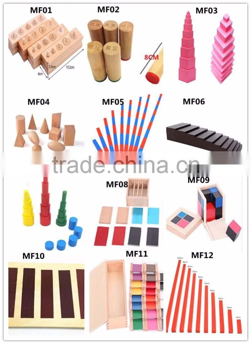 Custom kindergarten Montessori teaching aids wooden serving tray