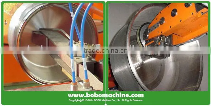 Double wheel heads cookware internal polishing machine