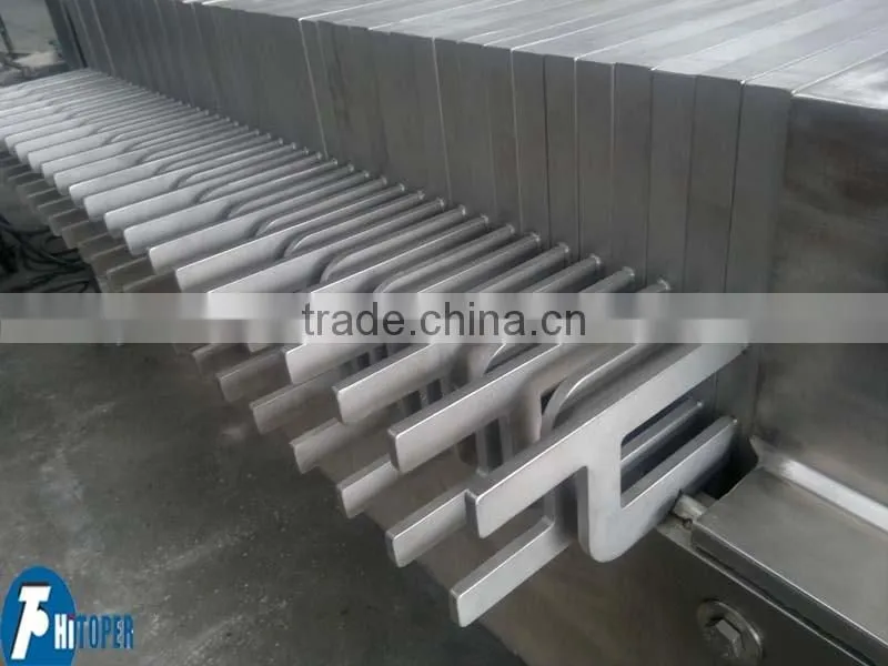 Construction material of stainless steel, well plates for filter press