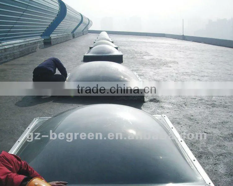 Guangzhou BEGREEN polycarbonate roof dome skylight covers