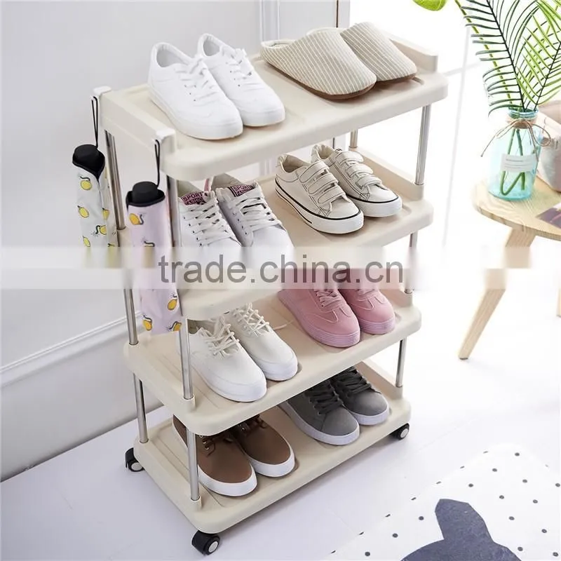 Plastic Classics 4 Tier Shoe Rack Stand Tower Organizer