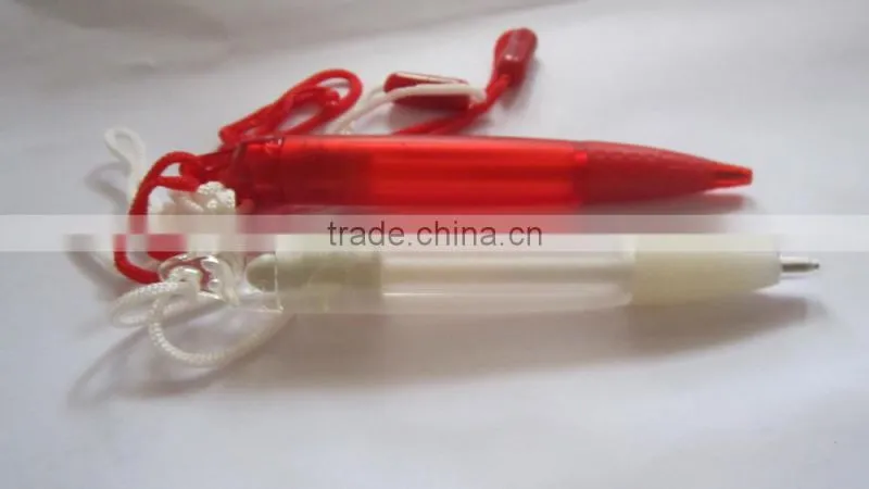 Cheap Promotional Ballpoint Pen with Lanyard Strap