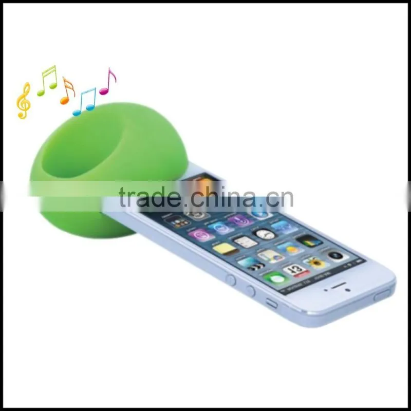 2016 hot sell egg shaped silicone mini sound amplifier/silicone egg speaker for phone