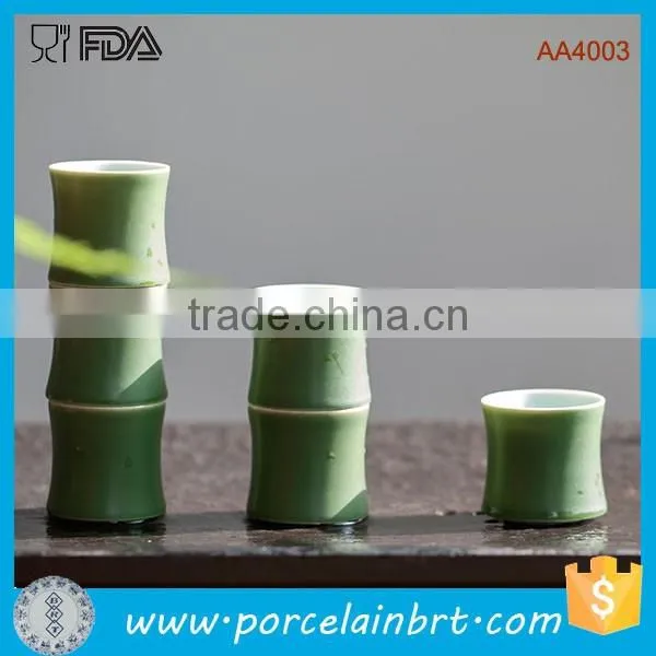 Chinese Style With Handle Ceramic Floating Flowing Glaze Cup