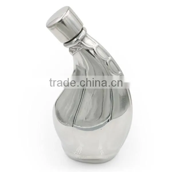 Mirror wine pot 10 oz stainless steel hip flask