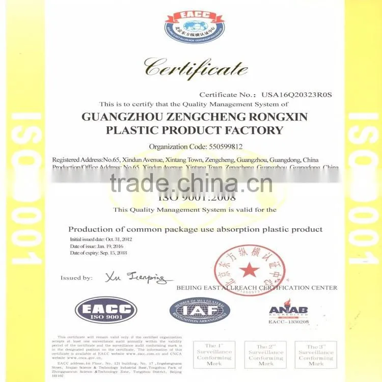 2017 Guangzhou plastic pvc blister tray packaging for cosmetic
