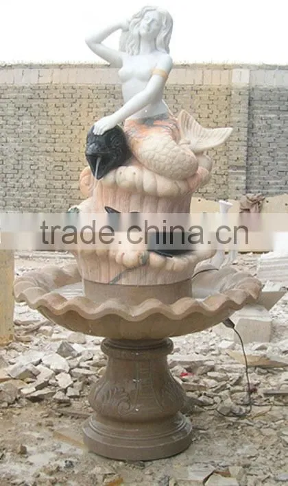 hand carved western style design marble stone mermaid fountain beautiful marble stone mermaid statue fountain