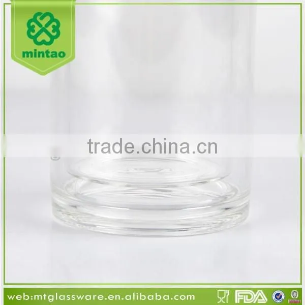 promotion 400ml custom braned double wall glass drink tea water bottles with bamboo lid