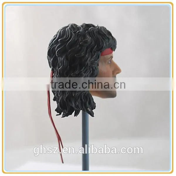 Custom vinyl First Blood figure bust statue head figurine for 12'' action figure body