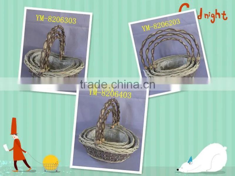 Made in China alibaba new style willow basket with honey color