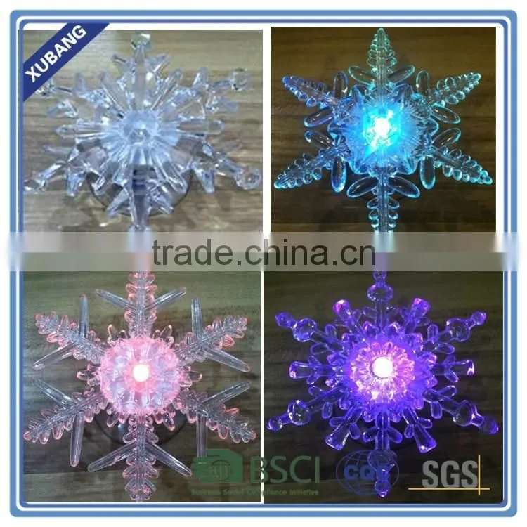 LED snowflake with a suction cup