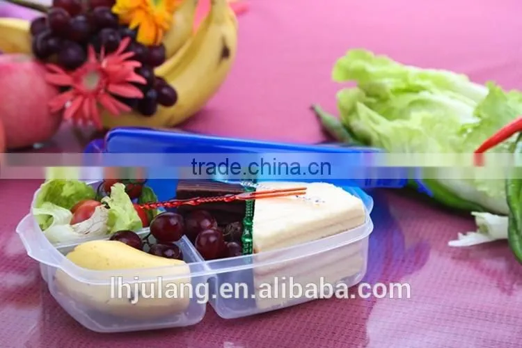 BPA-Free Plastic lunch box 3 compartments lunch box