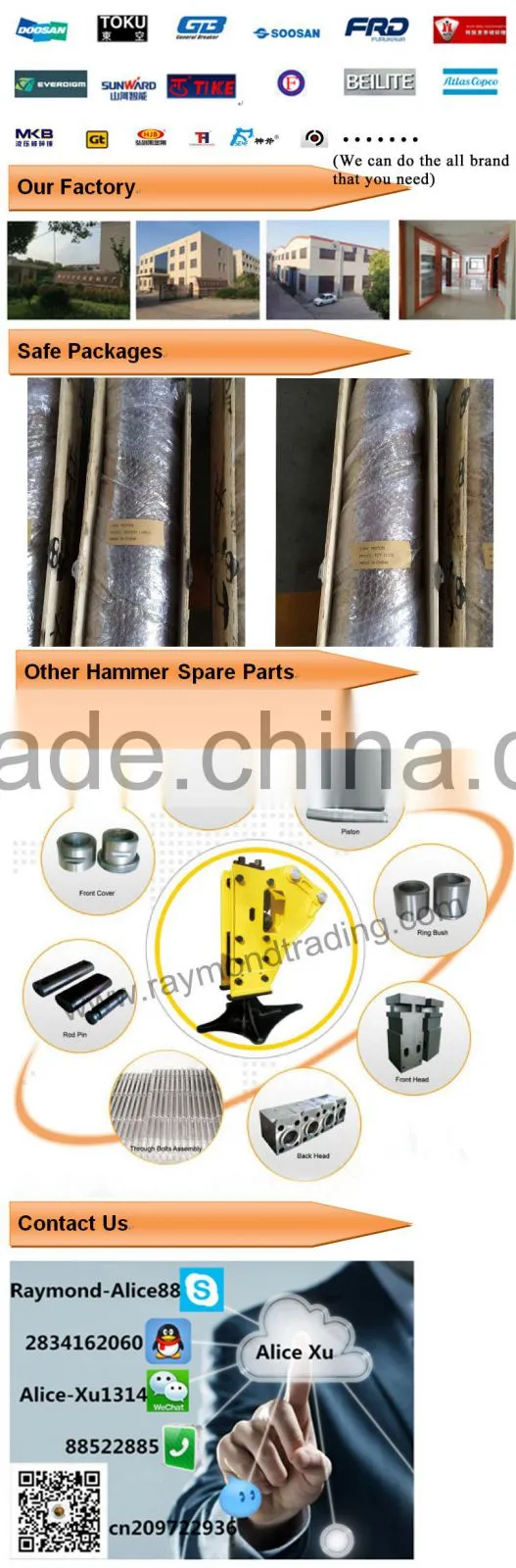 types of pistons, hydraulic breaker hammer piston for Hydraulic Breaker Hammer