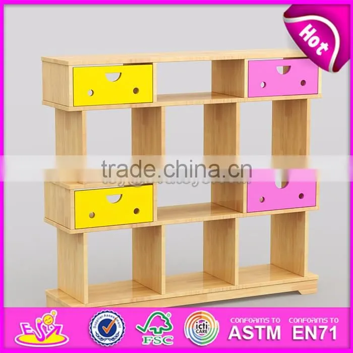 New style preschool storage shelf wooden kids indoor playhouse W08C187-S