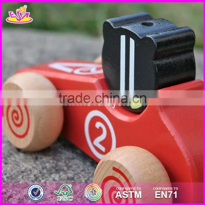 2017 New design kids funny animals wooden toy cars W04A333