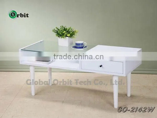 Modern new design corner table wood living room cabinet