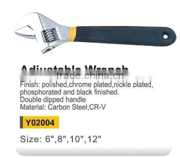 Y02004 Adjustable wrench with PVC handle