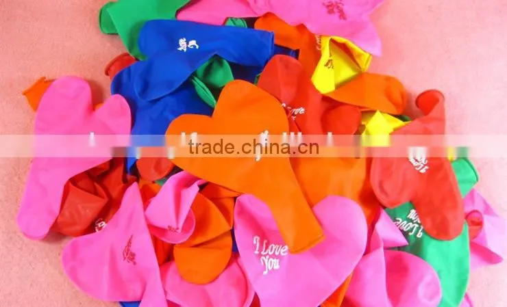 Wedding Balloons Decoration Wholesale Heart Shape I Love You Latex Free Balloon Printed Balloon Wholesale