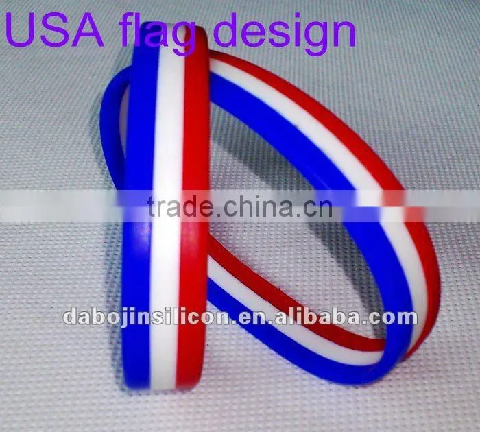 Ecuador country flag silicone fashion wristbands
