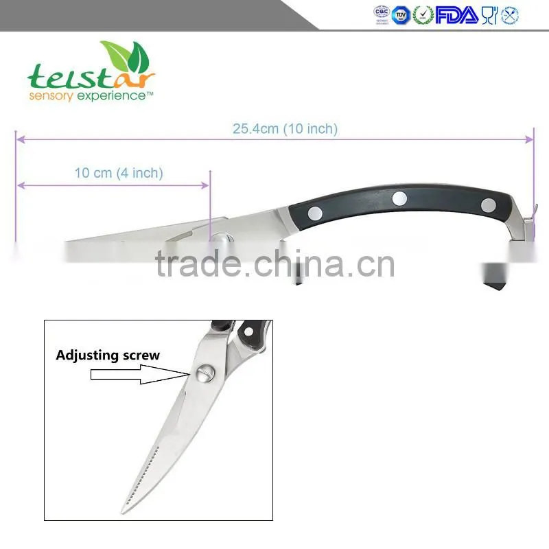 Kitchen scissors cuts - heavy duty stainless steel spring - - great poultry, fish, chicken, beef, barbecue, herbs and plastic
