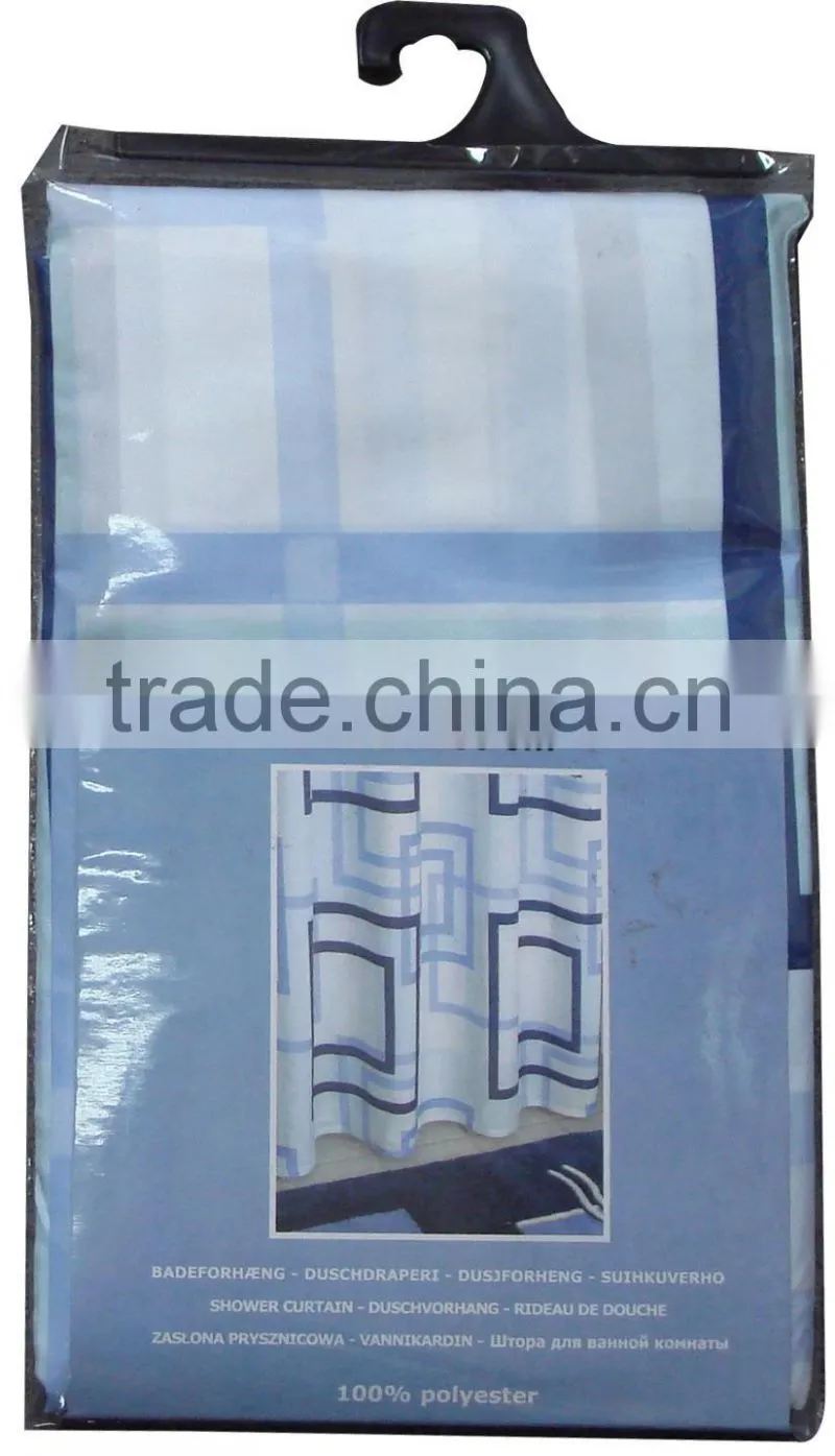 100% polyester fancy curtain/shower curtain