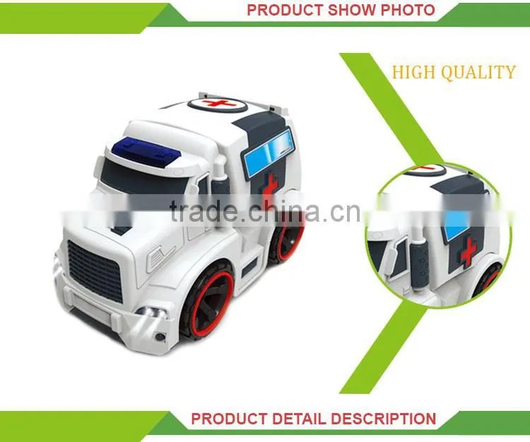 High quality battery operated plastic ambulance toy car