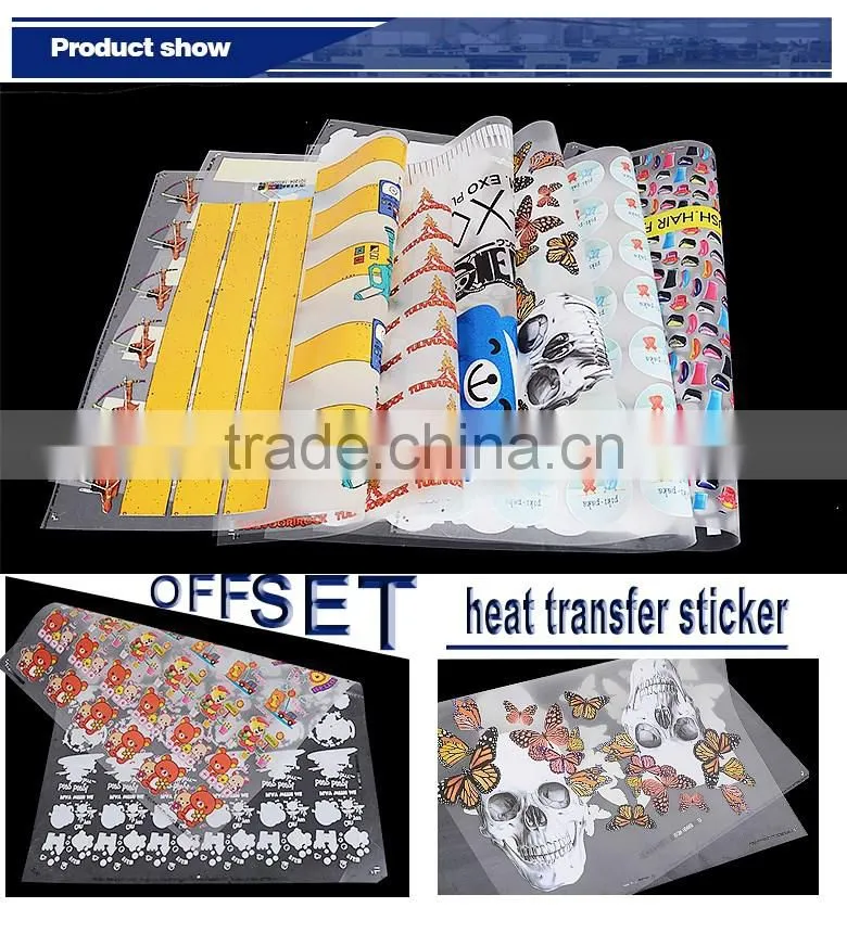Customized colors heat transfer sticker for offset printing