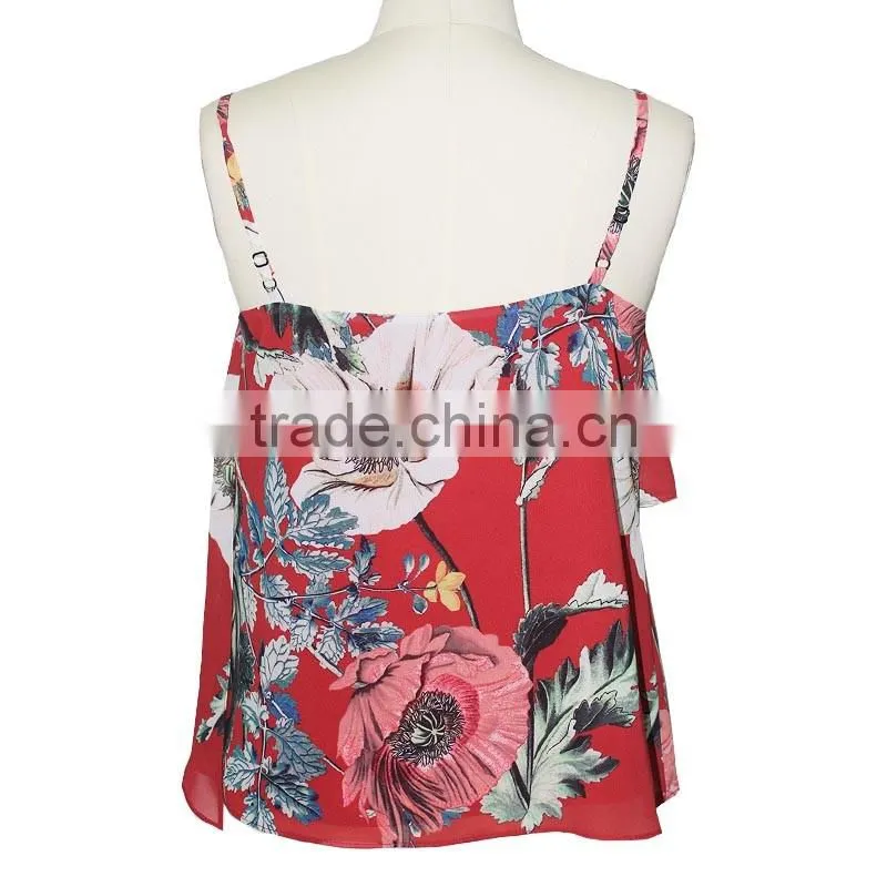 women fashion apparel loose fit new print chiffon tops and blouse picture