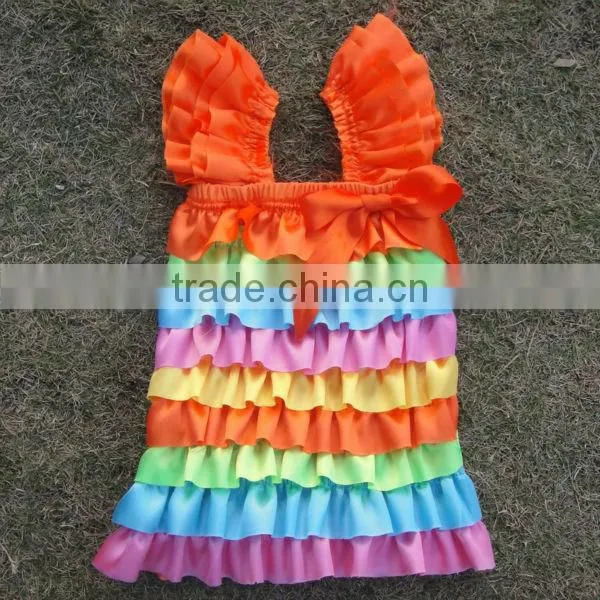 Hot Sale ! Model Girls' Dresses Green Satin Petti Dress Flower Girls' Dresses