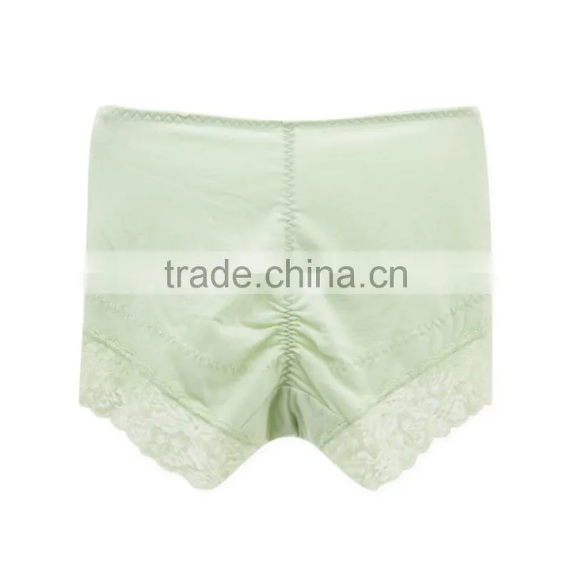 Custom Light Green 95% Cotton 5% Spandex with Lace Sexy Fancy Woman Underwear