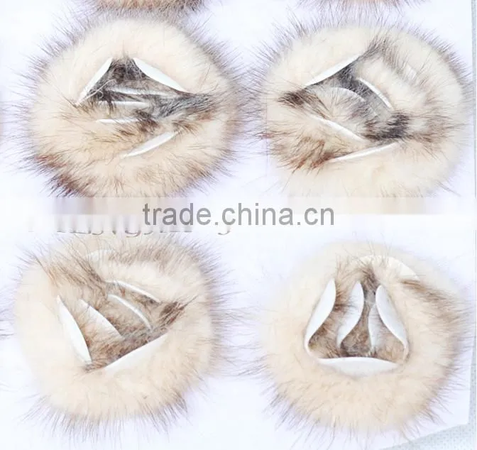 CX-A-25B Garment Decorated Ladies Genuine Mink Fur Fashion Brooch Pin