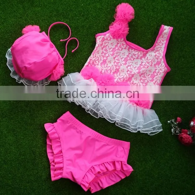 2016 Latest fashion dresses three piece swimming wear girl bathing suit for summer girl swimming suit