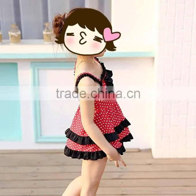 Little girls bikini print fabric swimwear 2 piece suit floral bathing suits