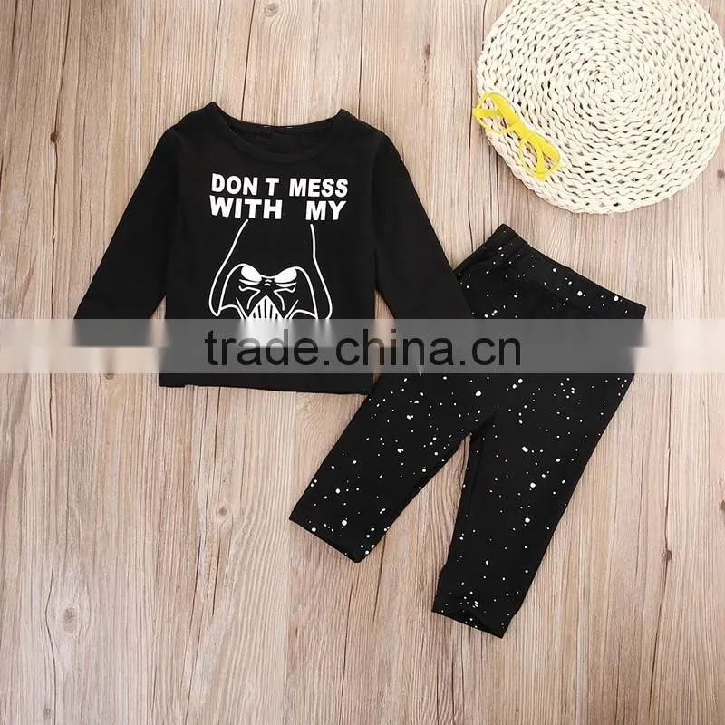 Newborn Baby Boy Sweater Designs Long Sleeve Cotton Printed Tops T-shirt+Long Pants