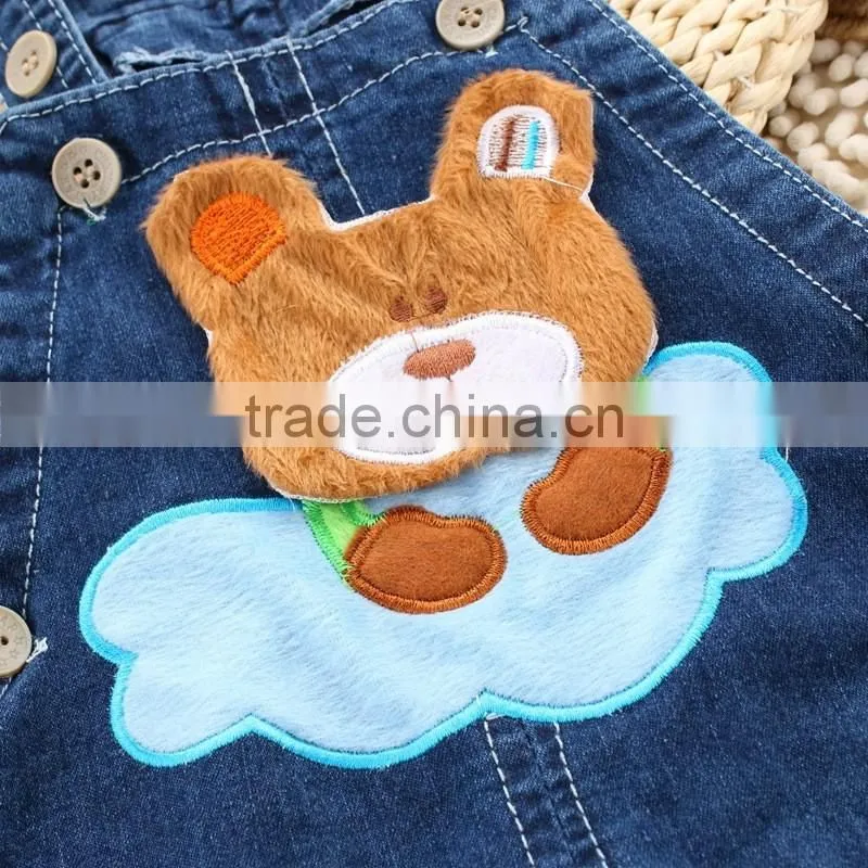 OEM Manufacturer Baby Denim Short Pants Kids Strap Jeans Pants