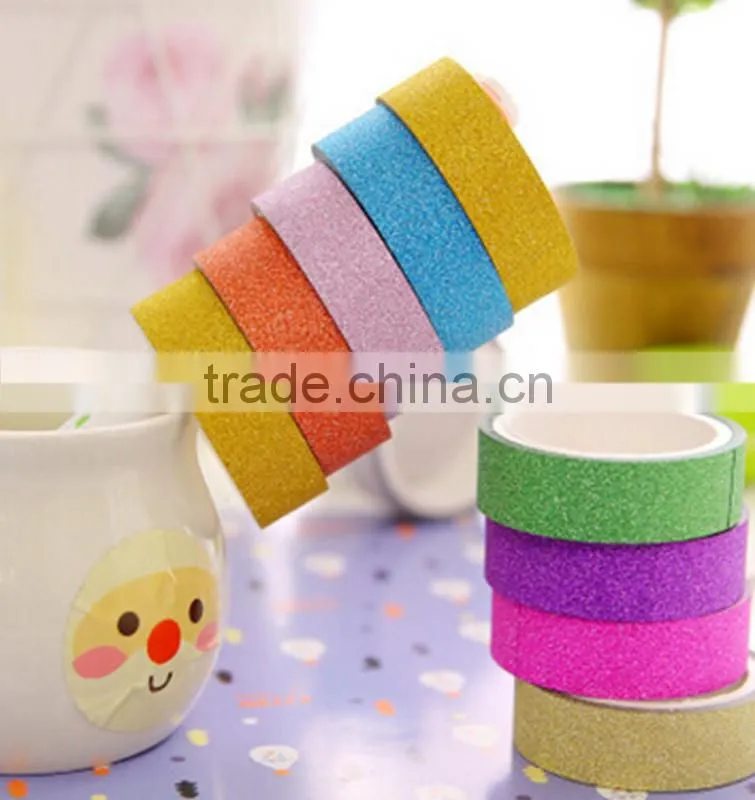 Multicolor paper tape customizable glitter paper tape different size decorative tape