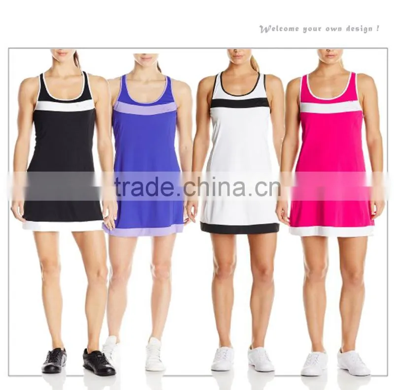 Popular Slim Fit Polyester Spandex Women Tennis Dress Skirts