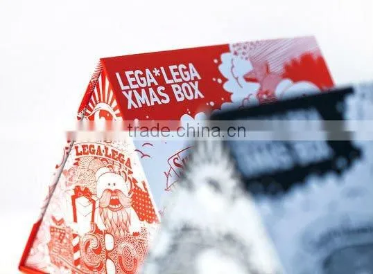 vogue triangle cardboard Xmas gift box